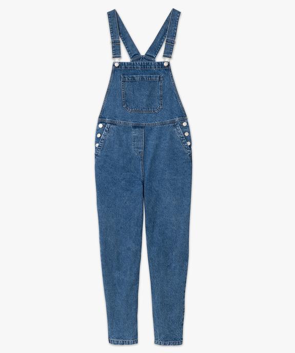 Salopette en jean coupe mom femme vue4 - GEMO 4G FEMME - GEMO