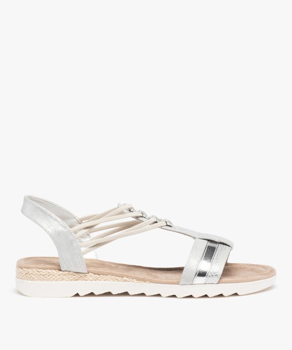 Sandales femme plates à brides élastiquées vue1 - GEMO (CASUAL) - GEMO