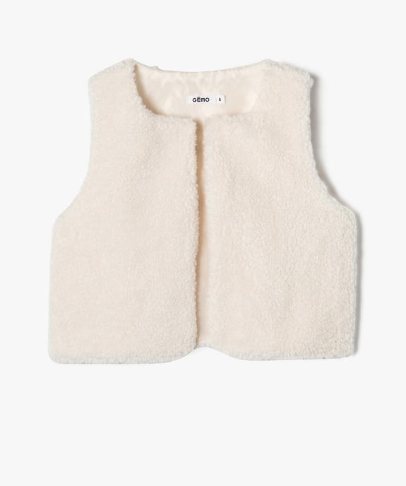 Gilet sans manches en maille peluche fille vue2 - GEMO (ENFANT) - GEMO