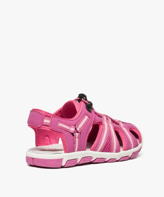 Sandales fille de randonnée multimatières à lacets élastiques vue4 - GEMO (ENFANT) - GEMO