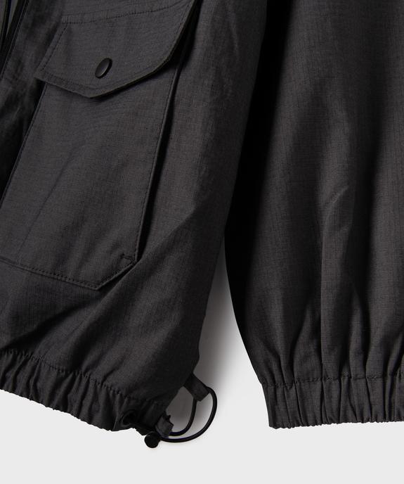 Blouson imperméable à capuche avec manches amovibles garçon vue3 - GEMO (JUNIOR) - GEMO