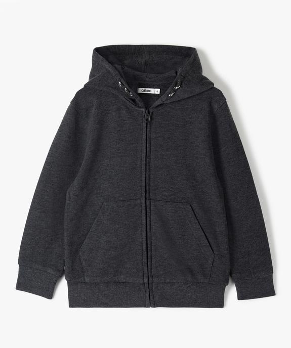 Sweat zippé avec capuche garçon vue1 - GEMO (ENFANT) - GEMO