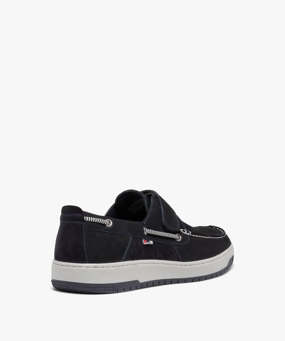 Chaussures bateau homme dessus cuir retourné uni vue4 - GEMO (CONFORT) - GEMO