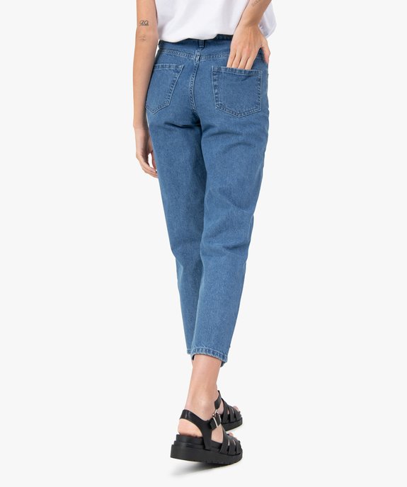 Jean femme coupe Straight taille haute vue3 - GEMO 4G FEMME - GEMO