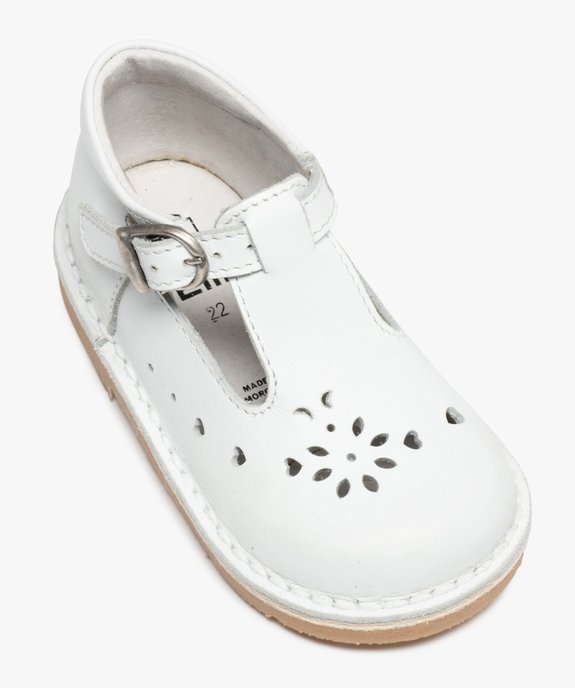 Babies bébé fille dessus cuir uni motifs perforés vue5 - GEMO(BEBE DEBT) - GEMO