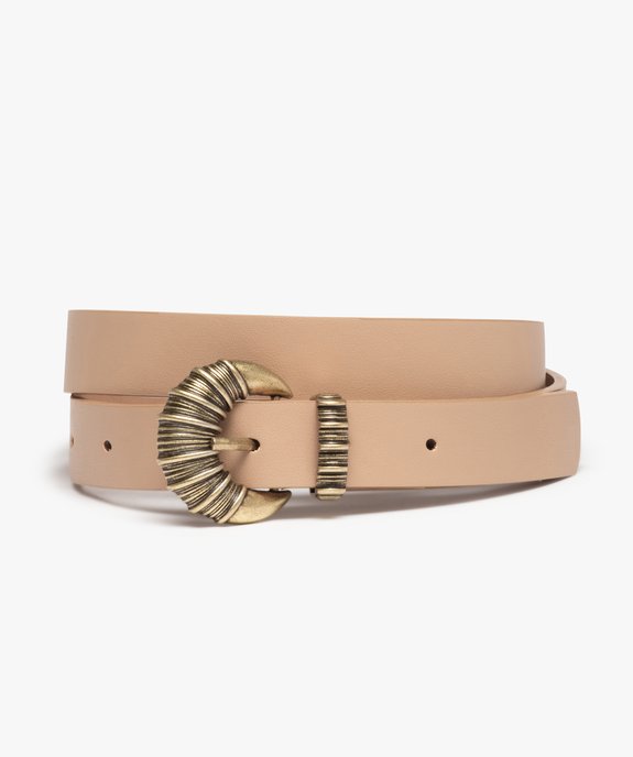 Ceinture femme fine avec boucle ciselée en métal  vue1 - GEMO (ACCESS) - GEMO