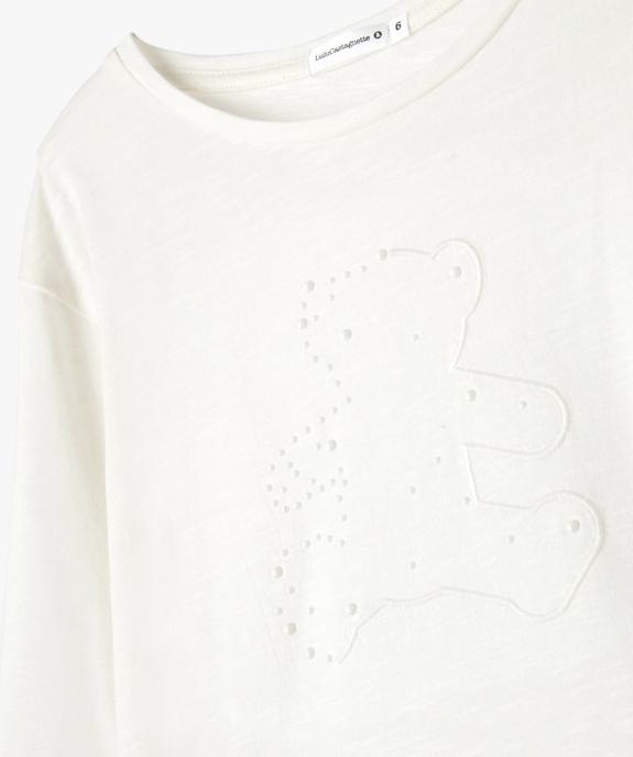 Tee-shirt manches longues avec motif ourson fille - LuluCastagnette vue2 - LULUCASTAGNETTE - GEMO