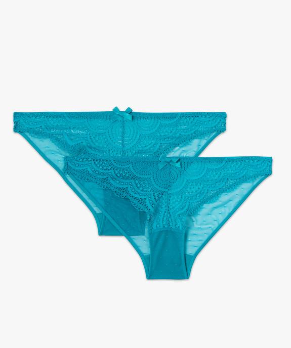 Culottes en dentelle et tulle femme (lot de 2) vue4 - GEMO(HOMWR FEM) - GEMO