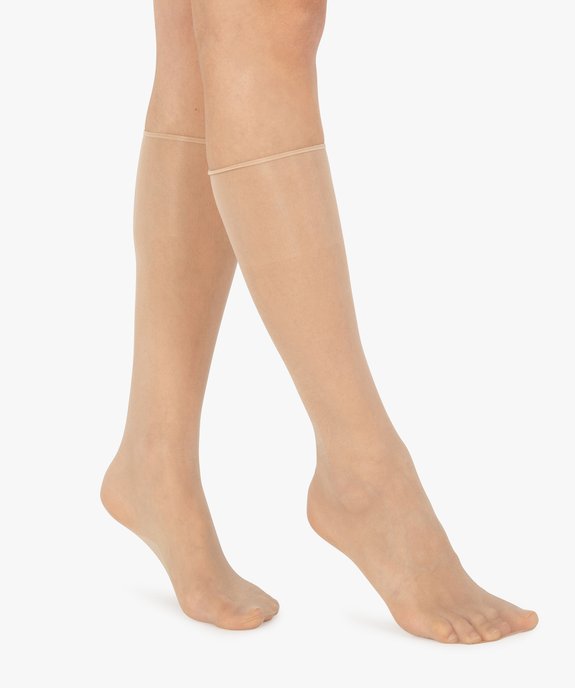 Mi-bas femme transparents  voile nude (lot de 2) - Sublim DIM vue1 - DIM - GEMO