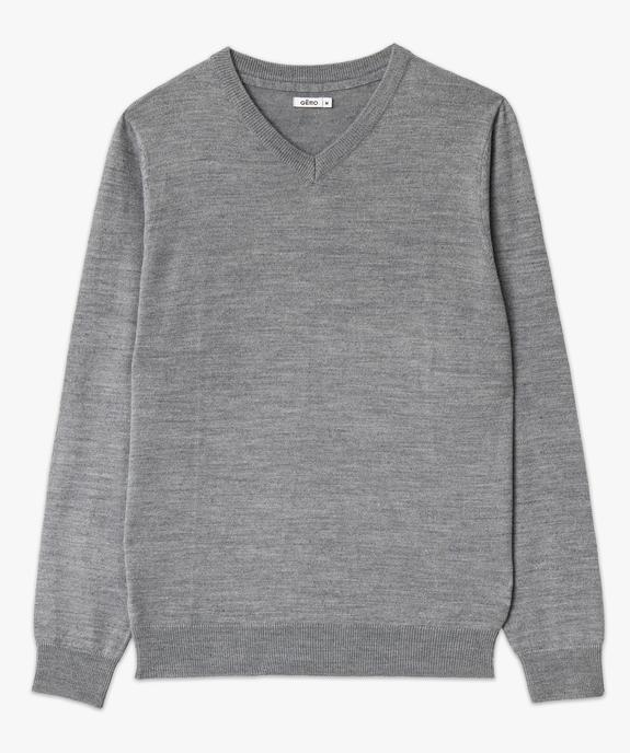 Pull léger à col V en maille fine homme vue4 - GEMO (HOMME) - GEMO