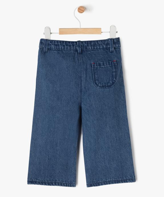 Jean large avec noeud à la taille bébé fille - LuluCastagnette vue4 - LULUCASTAGNETTE - GEMO
