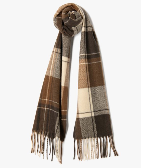 Echarpe homme à motif tartan avec franges aux extrémités vue1 - GEMO (ACCESS) - GEMO