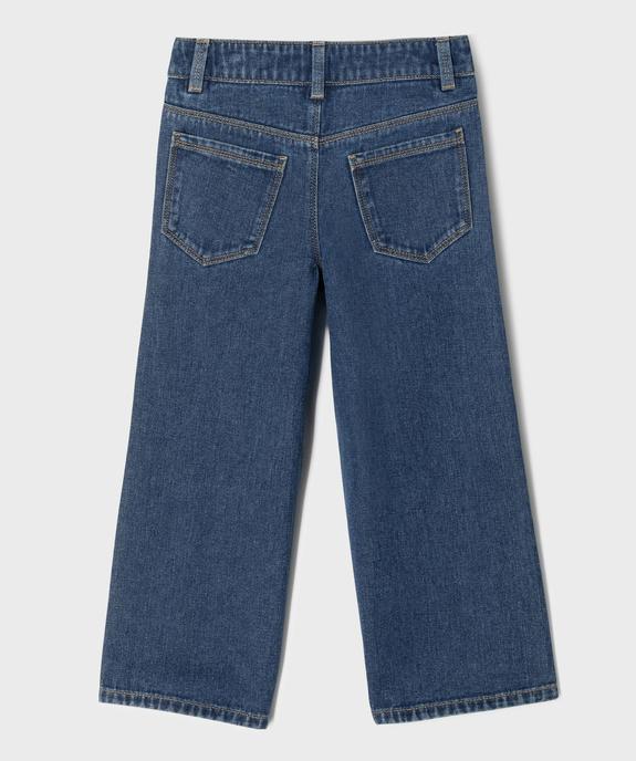 Jean wide leg taille ajustable fille vue5 - GEMO 4G FILLE - GEMO