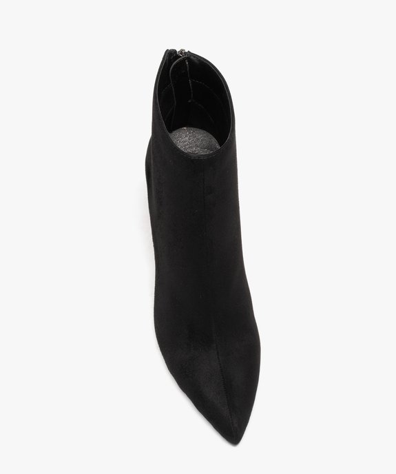 Bottines femme unies à talon fin et bout pointu vue5 - GEMO(URBAIN) - GEMO