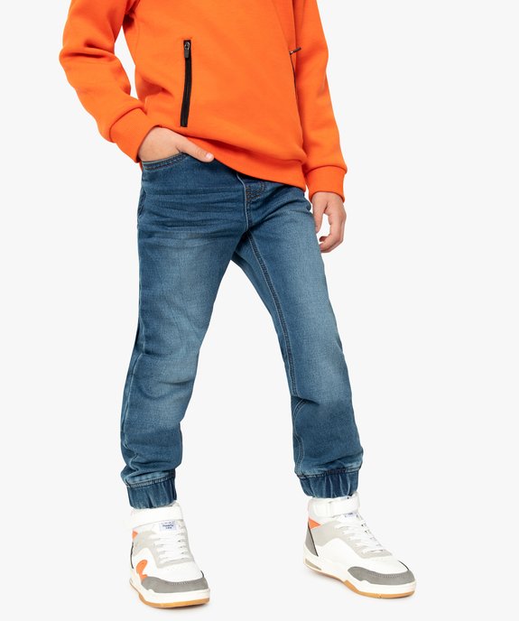 Jogger garçon façon jean à taille élastiquée  vue1 - GEMO (ENFANT) - GEMO