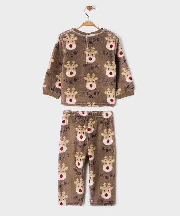 Pyjama en velours 2 pièces motif Noël bébé garçon vue3 - GEMO(BB COUCHE) - GEMO