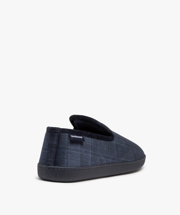 Chaussons homme style charentaises à carreaux - Isotoner vue4 - ISOTONER - GEMO