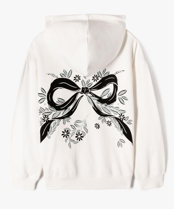 Sweat à capuche avec large motif dos fille vue4 - GEMO 4G FILLE - GEMO