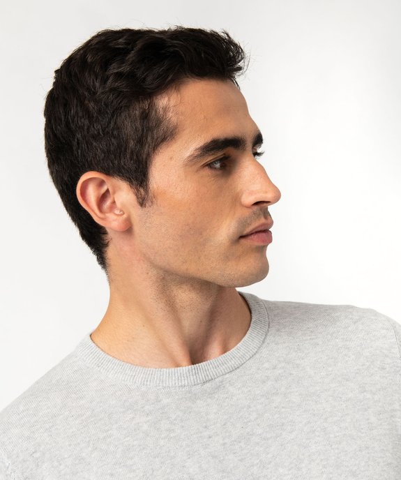 Pull à col rond en coton homme vue2 - GEMO (HOMME) - GEMO