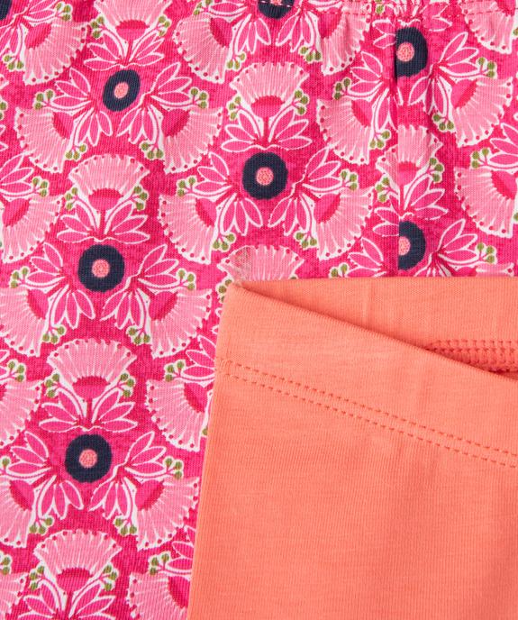 Leggings short court en coton stretch bébé fille (lot de 2) vue2 - GEMO 4G BEBE - GEMO