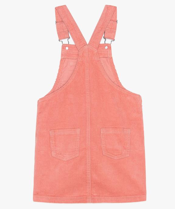 Robe fille forme salopette en velours côtelé vue2 - GEMO (ENFANT) - GEMO