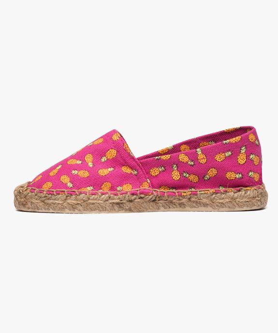 Espadrilles motif ananas vue3 - GEMO (PLAGE) - GEMO