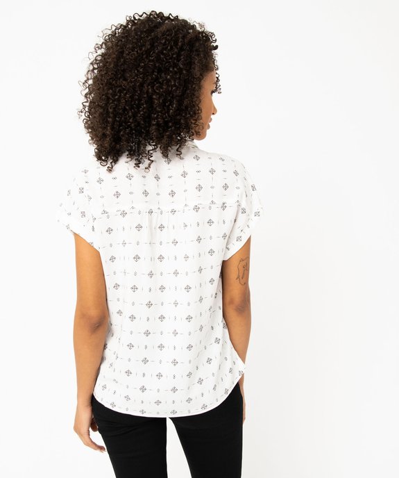 Chemise imprimée à manches courtes femme vue3 - GEMO(FEMME PAP) - GEMO