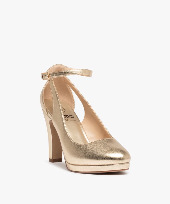 Escarpins à fine bride et talon haut femme vue2 - GEMO(URBAIN) - GEMO
