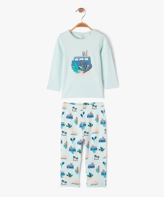 Pyjama 2 pièces à motifs hippie bébé garçon vue2 - GEMO 4G BEBE - GEMO
