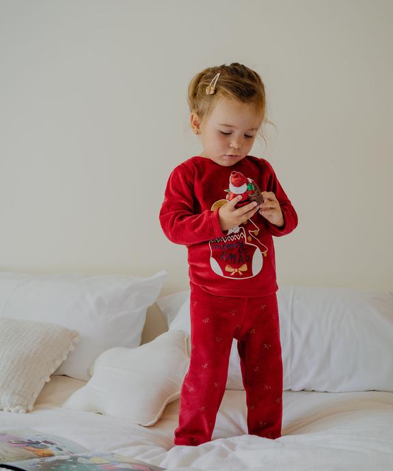 Pyjama en velours 2 pièces spécial Noël bébé vue5 - GEMO 4G BEBE - GEMO