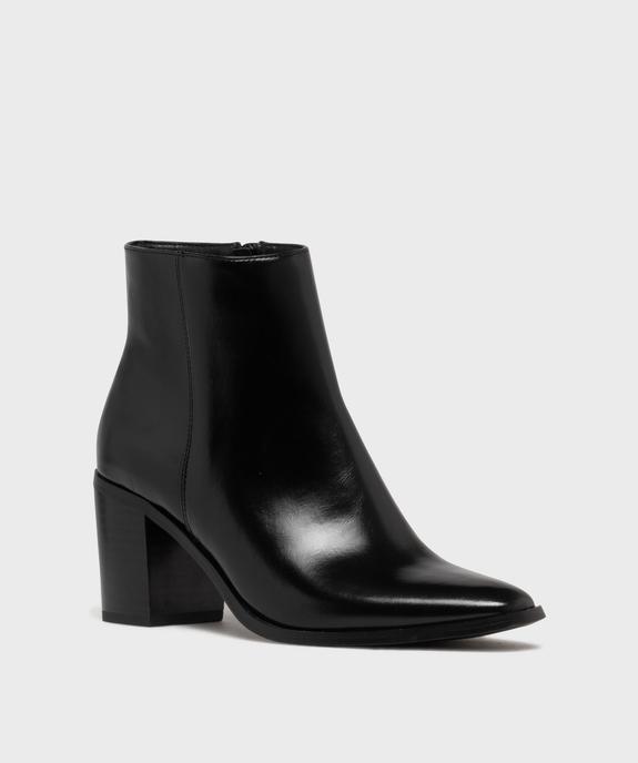 Bottines à bout carré et talon bloc femme - Follow Me vue2 - FOLLOW ME G4G - GEMO
