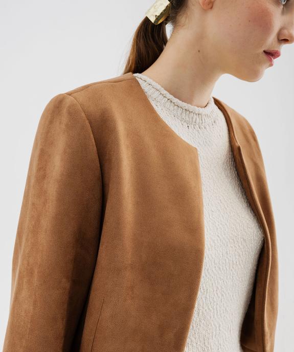 Veste courte en suédine femme vue7 - GEMO(FEMME PAP) - GEMO