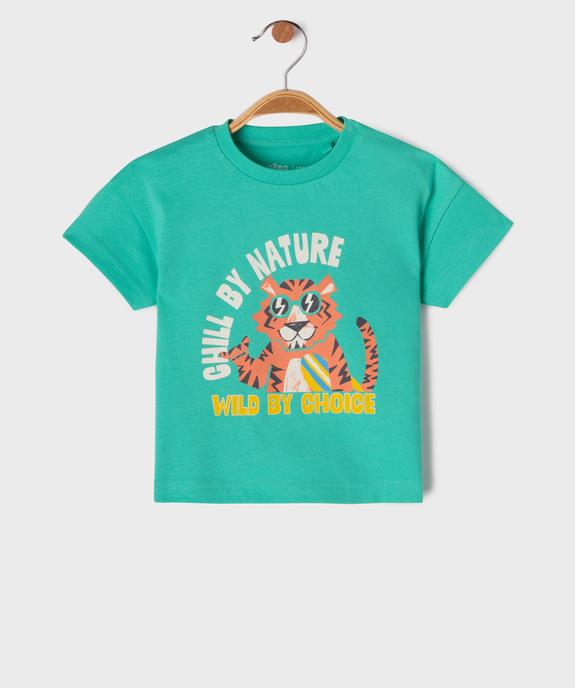 Tee-shirt manches courtes en jersey de coton imprimé bébé garçon vue1 - GEMO 4G BEBE - GEMO