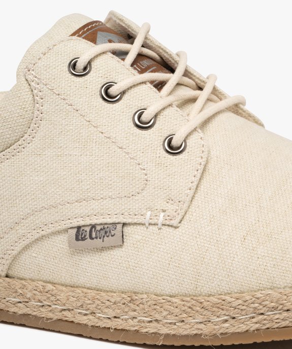 Baskets en toile tige basse avec semelle de corde homme - Lee Cooper vue7 - LEE COOPER - GEMO