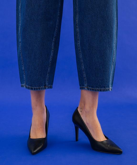 Jean barrel en denim de coton femme vue5 - GEMO 4G FEMME - GEMO