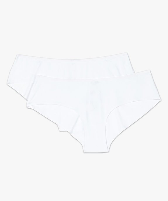 Shorties unis en microfibre femme (lot de 2) vue8 - GEMO 4G FEMME - GEMO