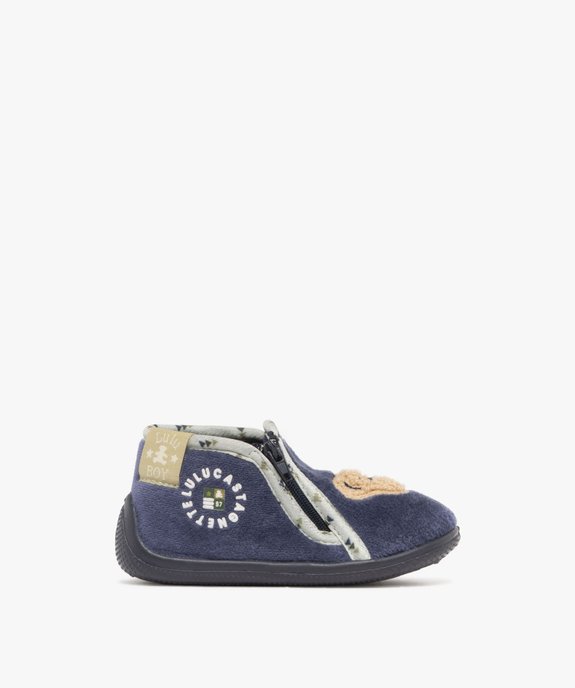 Chaussons bébé garçon bottillons à zip imprimés nounours - LuluCastagnette vue1 - LULU CASTAGNETT - GEMO
