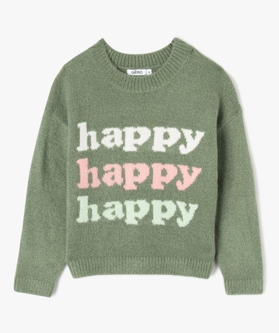 Pull imprimé en maille extensible fille vue2 - GEMO (ENFANT) - GEMO