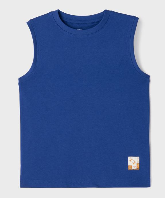 Débardeur en coton avec logo skate garçon vue1 - GEMO (ENFANT) - GEMO