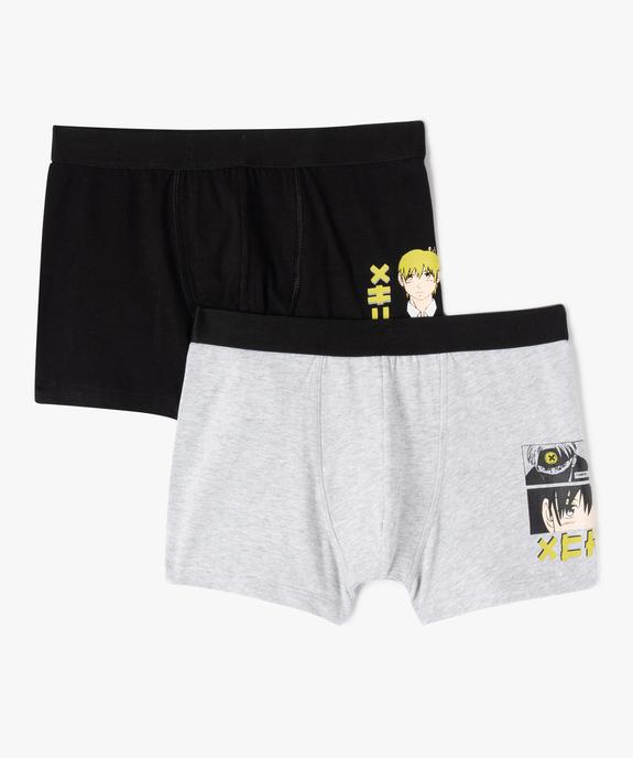 Boxers unis contenant du coton biologique garçon (lot de 2) vue1 - GEMO 4G GARCON - GEMO