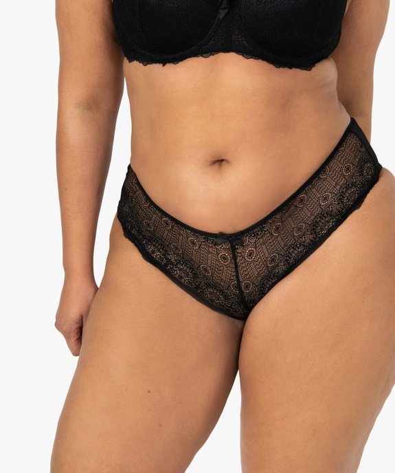 Shortie femme grande taille en tulle et dentelle vue1 - GEMO(HOMWR FEM) - GEMO