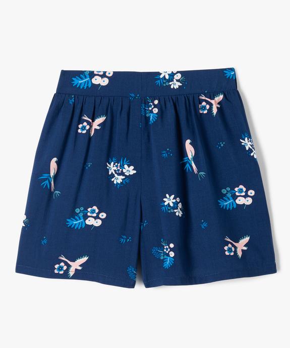 Short fille fluide et ample à motif tropical vue1 - GEMO (ENFANT) - GEMO