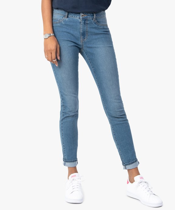 Jean femme coupe Slim coloris délavé vue1 - GEMO 4G FEMME - GEMO