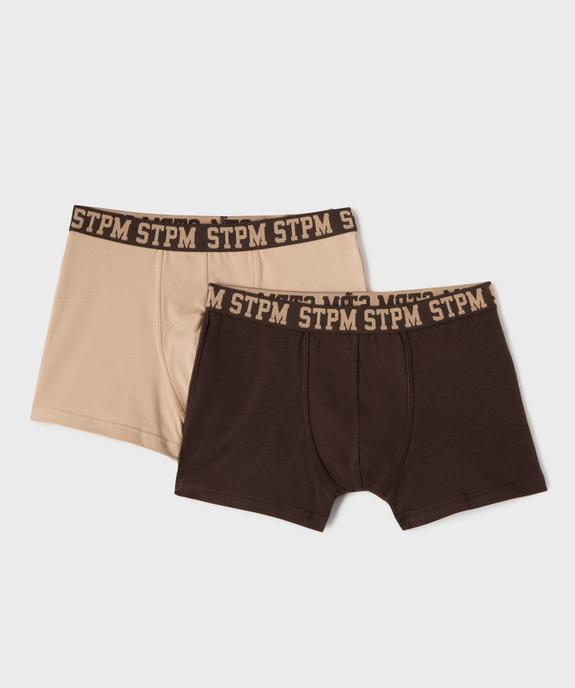 Boxer en coton stretch garçon (lot de 2) vue1 - GEMO 4G GARCON - GEMO
