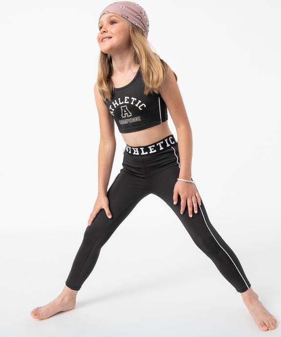 Legging de sport fille à large ceinture élastique vue1 - GEMO (ENFANT) - GEMO