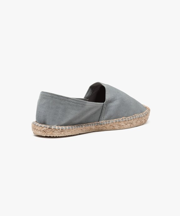 Espadrilles homme à semelle en corde et dessus toile vue4 - GEMO (PLAGE) - GEMO