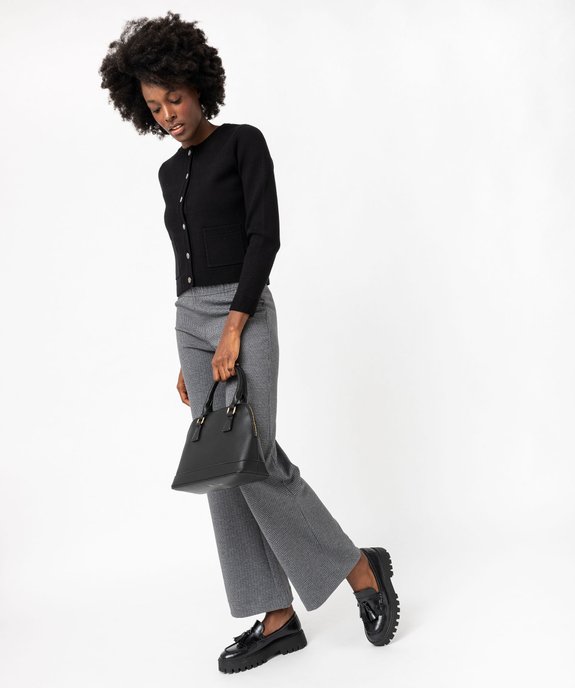 Gilet à col rond avec boutons fantaisie femme vue5 - GEMO(FEMME PAP) - GEMO