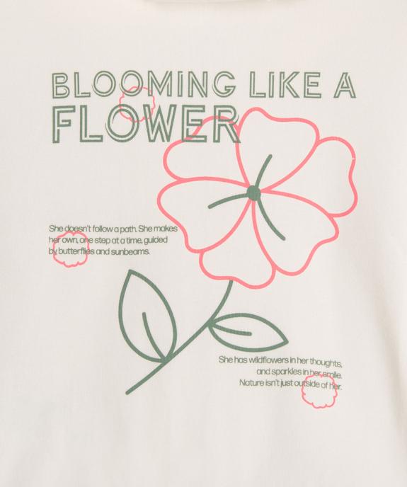 Sweat zippé à capuche imprimé devant et dos fille vue7 - GEMO 4G FILLE - GEMO