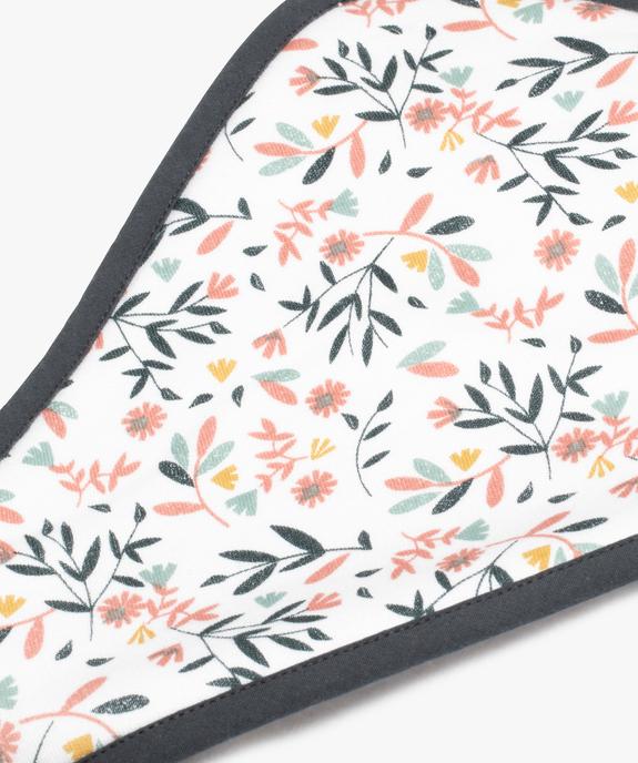 Sortie de bain bébé à motif fleuri et gant de toilette assorti vue3 - GEMO(BB COUCHE) - GEMO