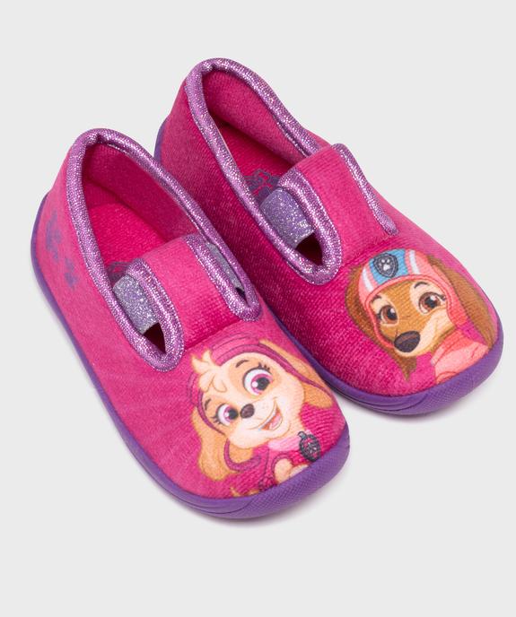 Chaussons pantoufles en velours imprimé fille - La Pat'Patrouille vue5 - PAT PATROUILLE - GEMO